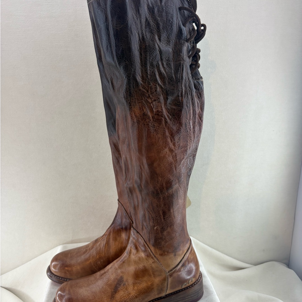Bed Stu Manchester Cold Brew Leather Knee-High Boots, Wide Calf Nib